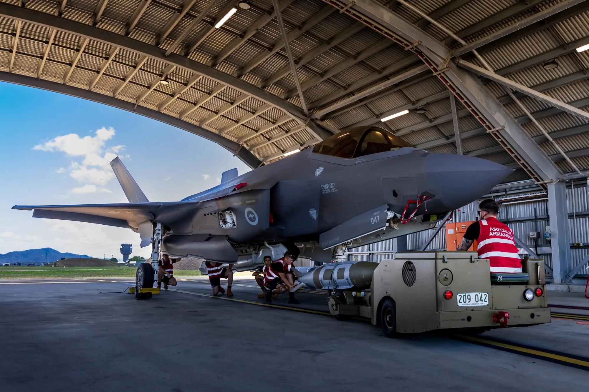 澳洲空軍現役的F-35A匿蹤戰機。(取自澳洲國防部粉專)