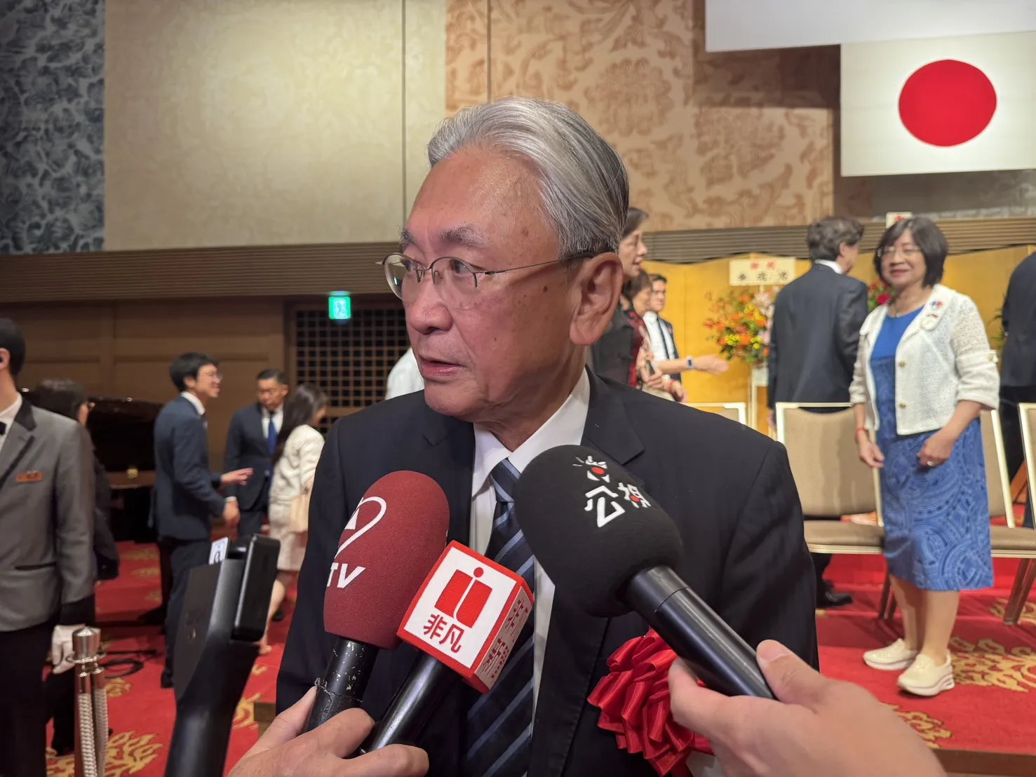 20261007-駐日代表處7日晚間於東京盛大舉行中華民國115年國慶慶祝酒會,駐日代表李逸洋、日本跨黨派國會議員聯盟會長古屋圭司等台日政要齊聚。(黃信維攝)
