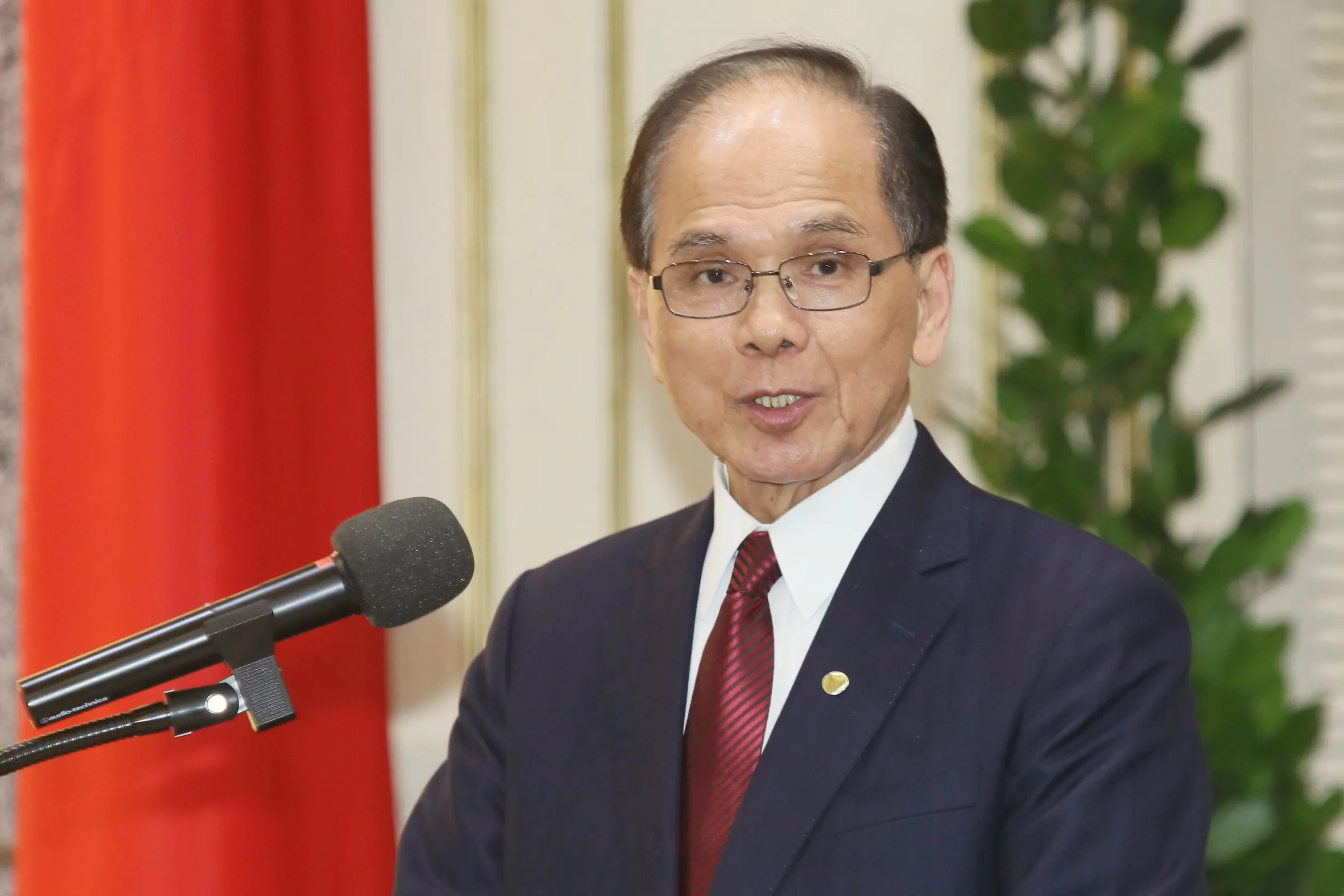 立法院長游錫堃日前在線上演講中提及,雲峰飛彈能打到北京,呼籲中國侵台前要三思。(資料照,柯承惠攝)