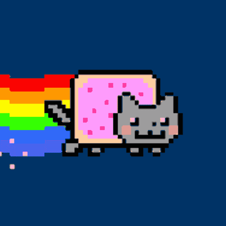 彩虹貓(Nyan cat)GIF圖。©Chris Torres.gif
