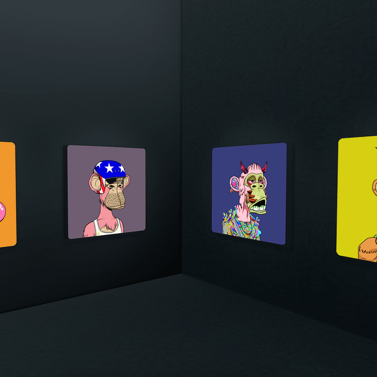 羅芙奧舉辦的首場NFT拍賣網羅許多具代表性的NFT項目(截圖/羅芙奧虛擬展間)