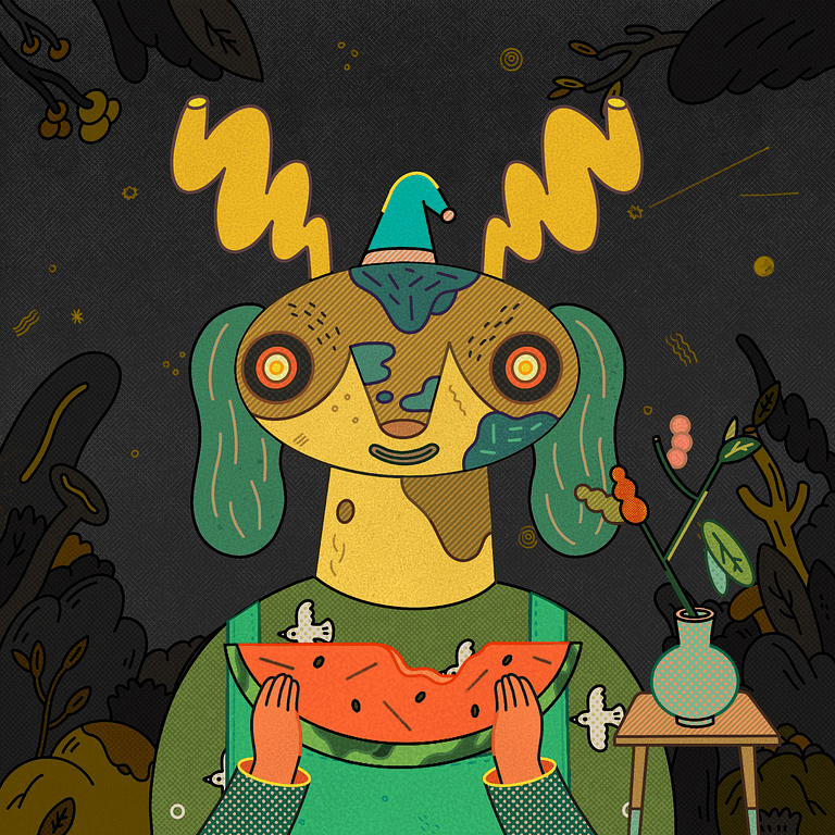 akaSwap 藝術總監阿亂的 TezDozen 化身(圖/akaSwap提供)