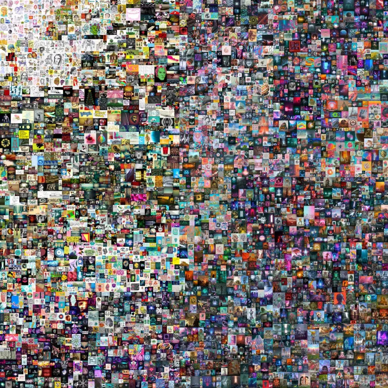 Beeple NFT 作品《Everydays: The First 5000 Days》,在佳士得以 6,900 萬美元高價拍出,開啟了大眾對 NFT 的認知(圖/佳士得提供)